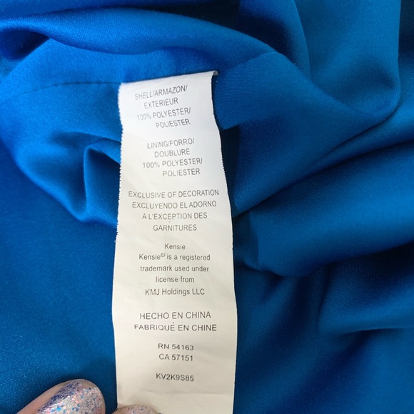 Kensie Blue with Sparrow Print Skater Dress - Picture 6 of 12